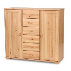 Vanessa 2 ajtós 6 fiókos komód