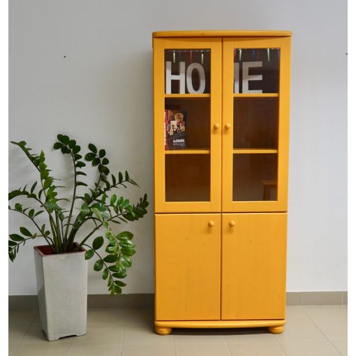 Claudia 2 ajtós 2 üvegajtós vitrinszekrény