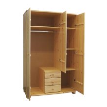 Claudia 3 ajtós 3 fiókos panzió szekrény