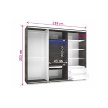 Bond MF 239 - 3 ajtós TV-s gardróbszekrény