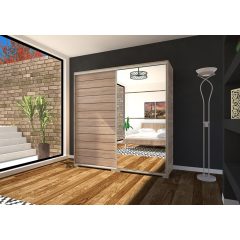  Porto 200 - 2 ajtós tükrös gardróbszekrény