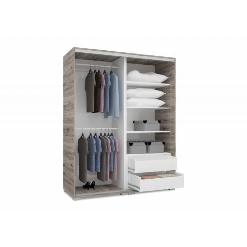 Bond 180 - 2 ajtós gardróbszekrény