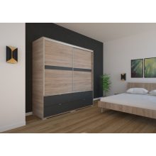 Cezar 200 - 2 ajtós 4 fiókos gardróbszekrény