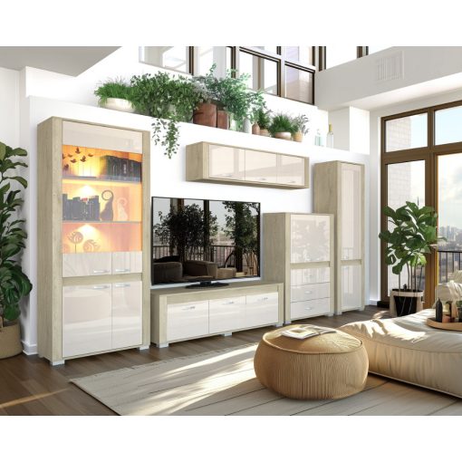 Cortina C3 - 4 ajtós vitrinszekrény