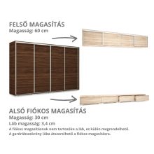 Capri magasítószekrény - 4 ajtós  