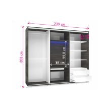 Capri 239 - 3 ajtós Tv-s gardróbszekrény