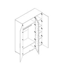 Tomi 3 ajtós szekrény