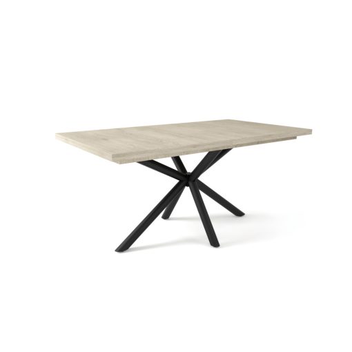 Suzy 160x88 bővíthető étkezőasztal - fekete lábbal