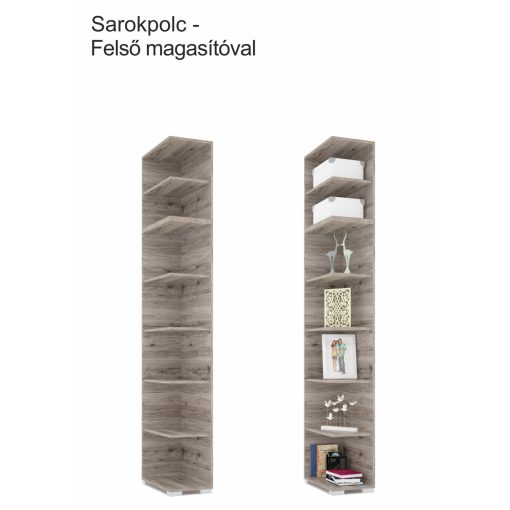Sarokpolc felső magasító elem