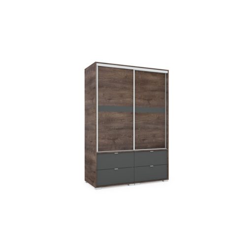 Cezar 120 - 2 ajtós 4 fiókos gardróbszekrény