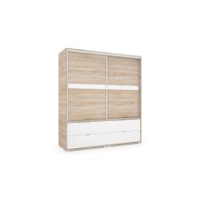 Cezar 180 - 2 ajtós 4 fiókos gardróbszekrény