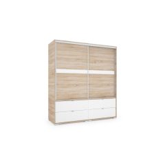 Cezar 180 - 2 ajtós 4 fiókos gardróbszekrény