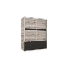 Cezar 180 - 2 ajtós 4 fiókos gardróbszekrény