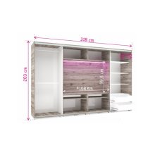Bond MF2 318 - 4 ajtós TV-s gardróbszekrény